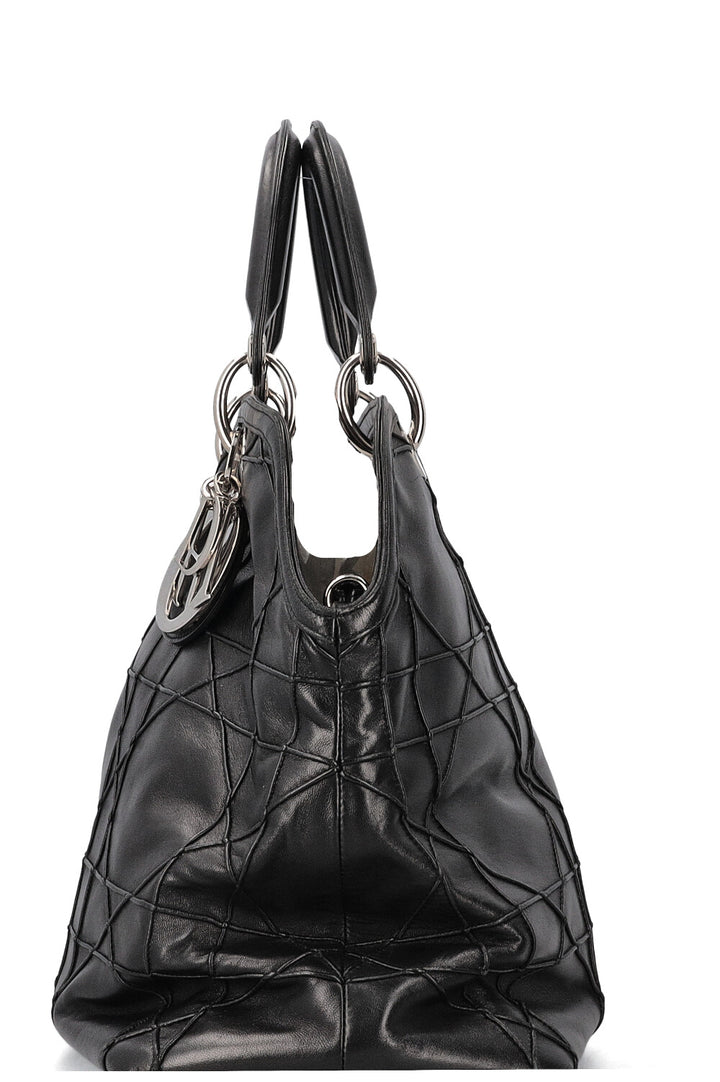 CHRISTIAN DIOR Granville Bag Cannage Leather Black