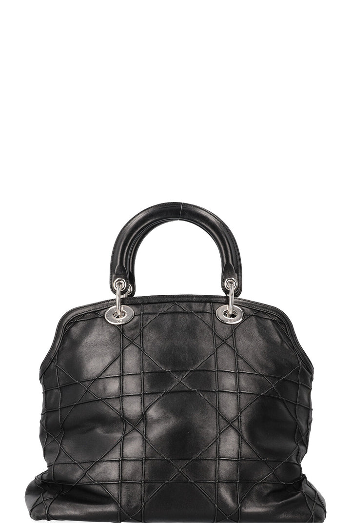 CHRISTIAN DIOR Granville Bag Cannage Leather Black