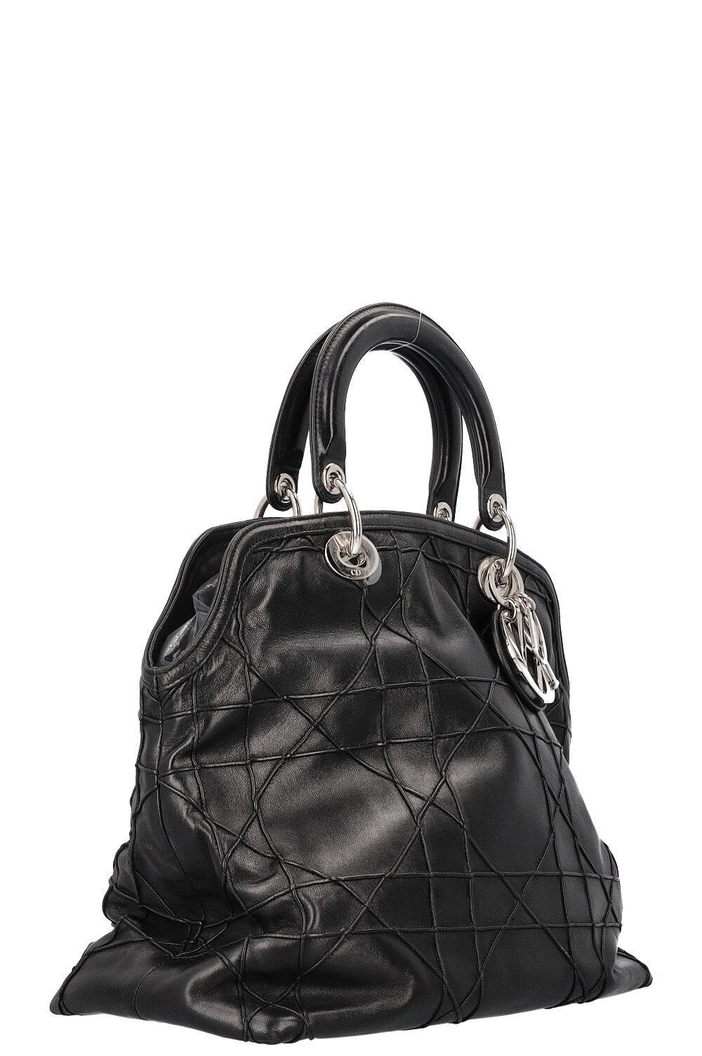 CHRISTIAN DIOR Granville Bag Cannage Leather Black