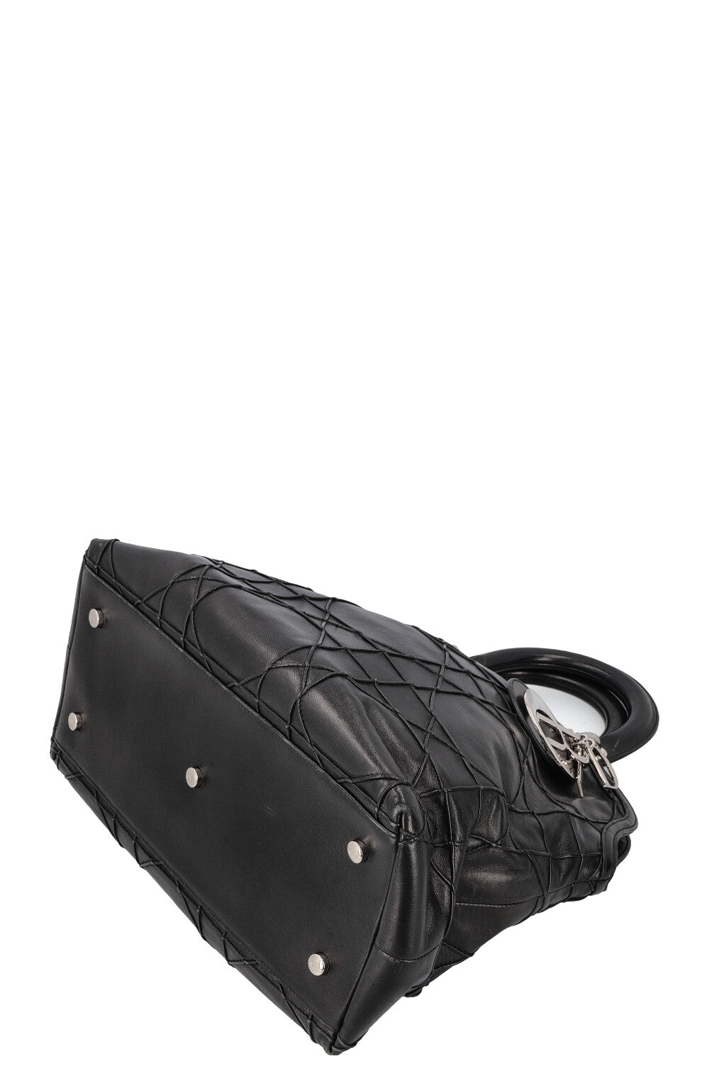 CHRISTIAN DIOR Granville Bag Cannage Leather Black