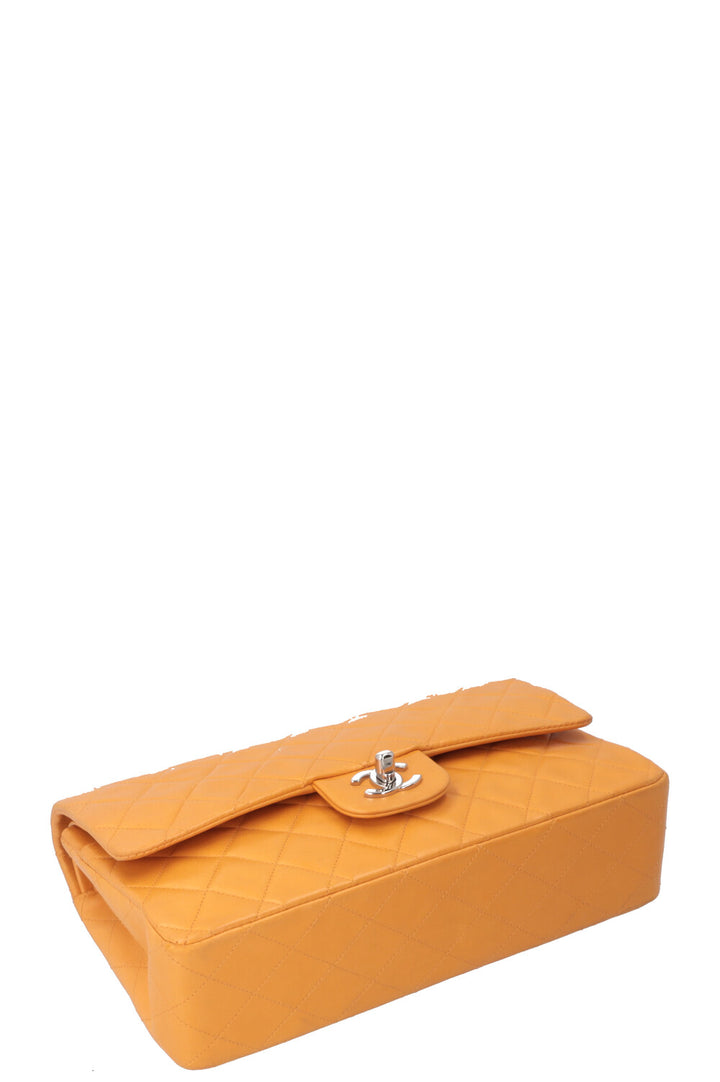 CHANEL Medium Double Flap Bag Orange