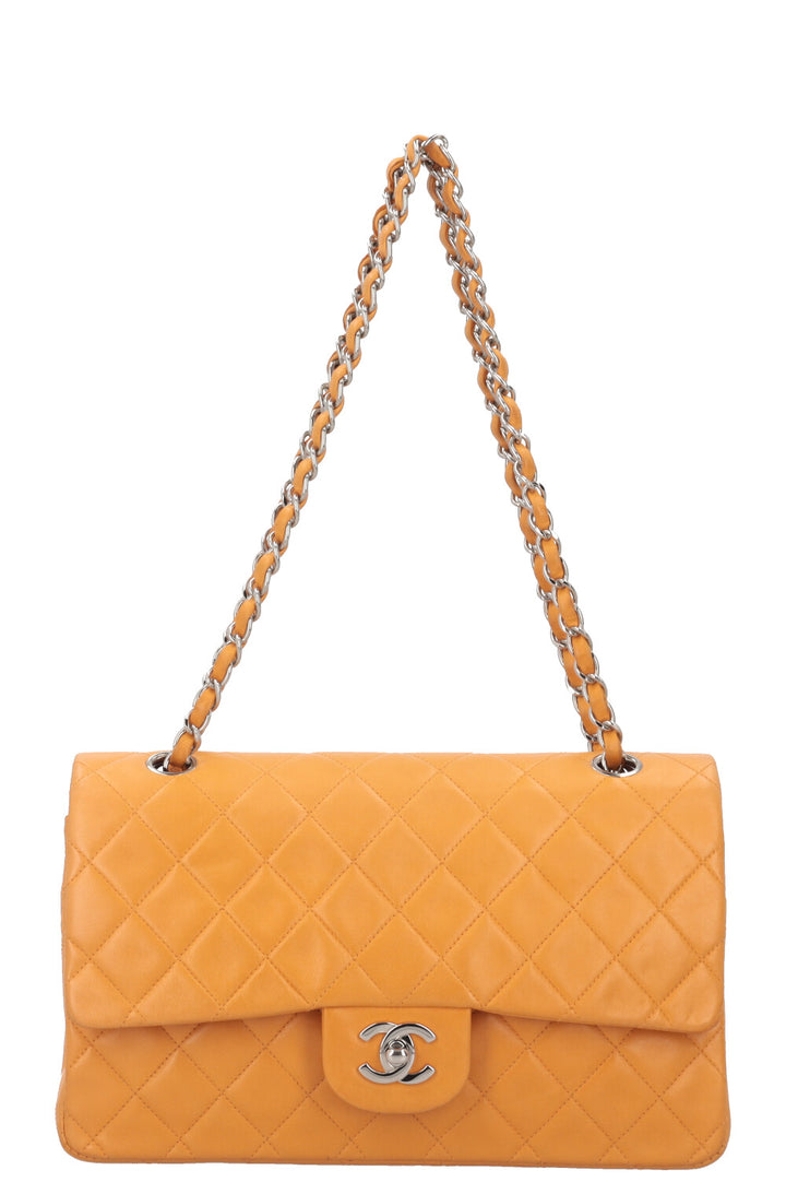 CHANEL Medium Double Flap Bag Orange