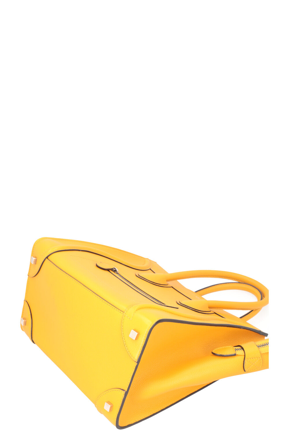 CÉLINE Mini Luggage Bag Leather Yellow