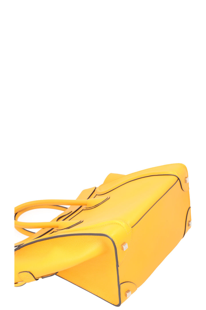 CÉLINE Mini Luggage Bag Leather Yellow