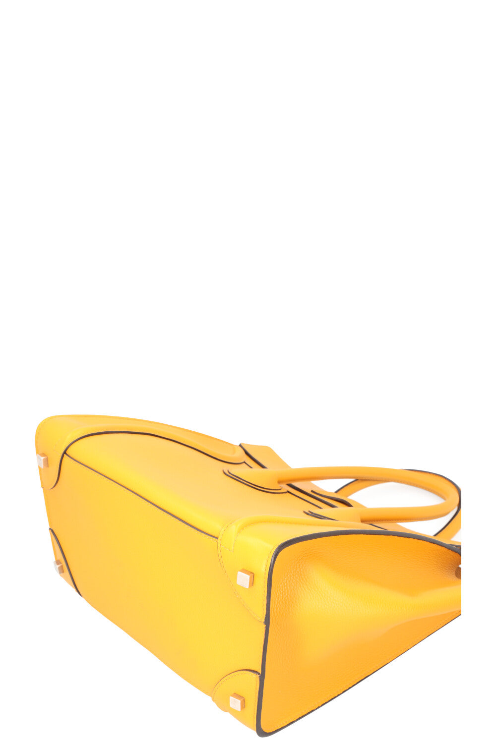 CÉLINE Mini Luggage Bag Leather Yellow