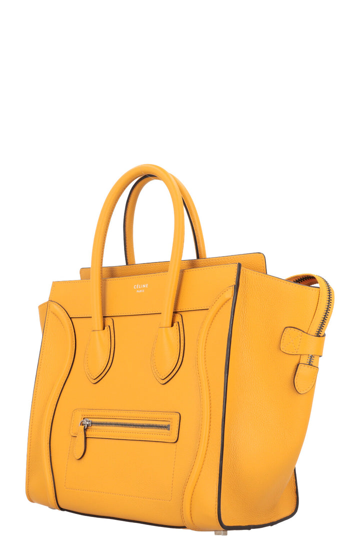 CÉLINE Mini Sac Bagage Cuir Jaune