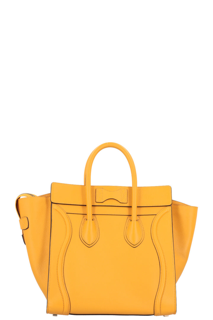 CÉLINE Mini Luggage Bag Leather Yellow