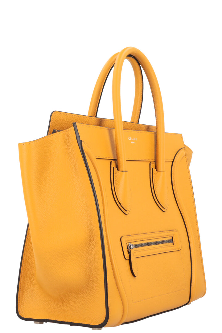 CÉLINE Mini Luggage Bag Leather Yellow