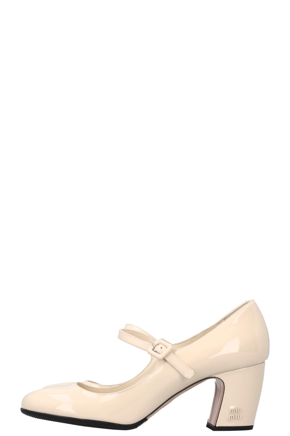 MIU MIU Mary Janes Patent Off White