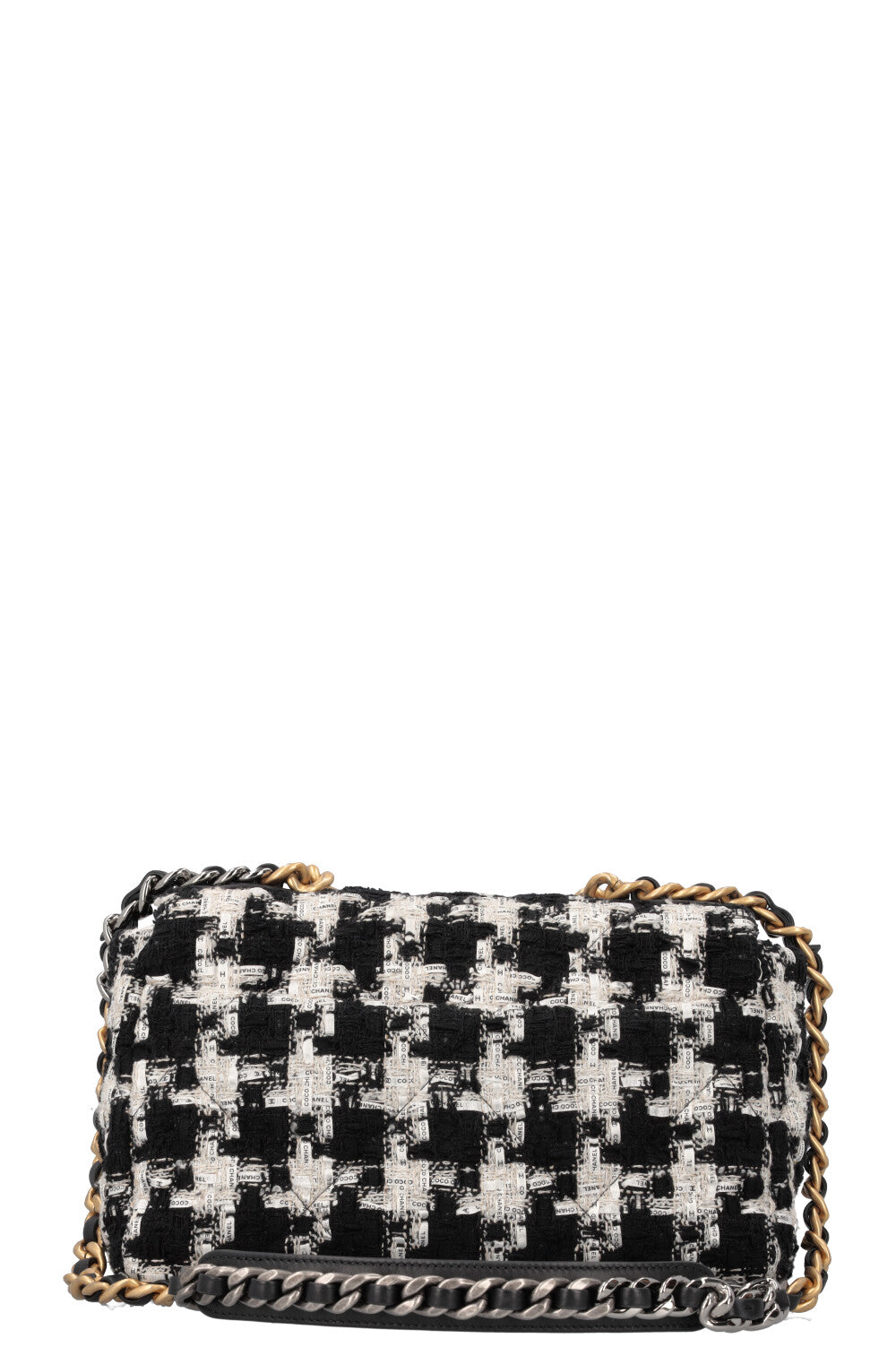 CHANEL 19 Small Bag Tweed Black White