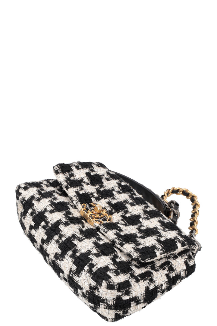 CHANEL 19 Small Bag Tweed Black White