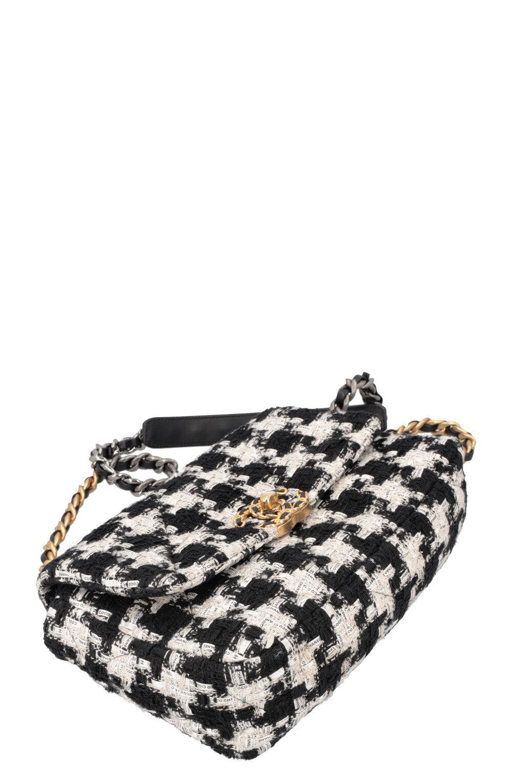 CHANEL 19 Small Bag Tweed Black White