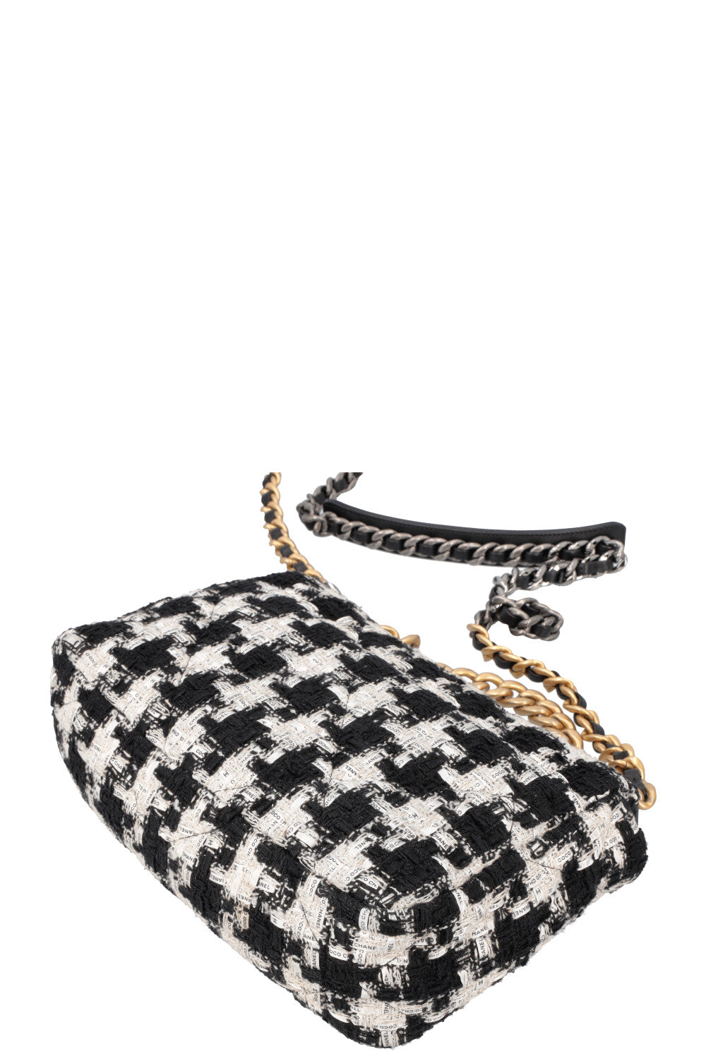 CHANEL 19 Small Bag Tweed Black White