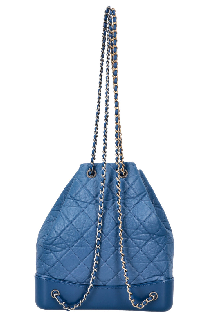 CHANEL Medium Gabrielle Quilted Backpack Blue