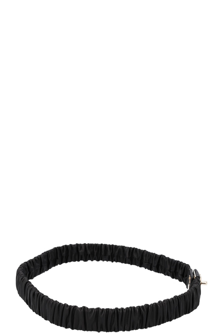 CHANEL 2022 Elastic Turnlock Waist Belt Black