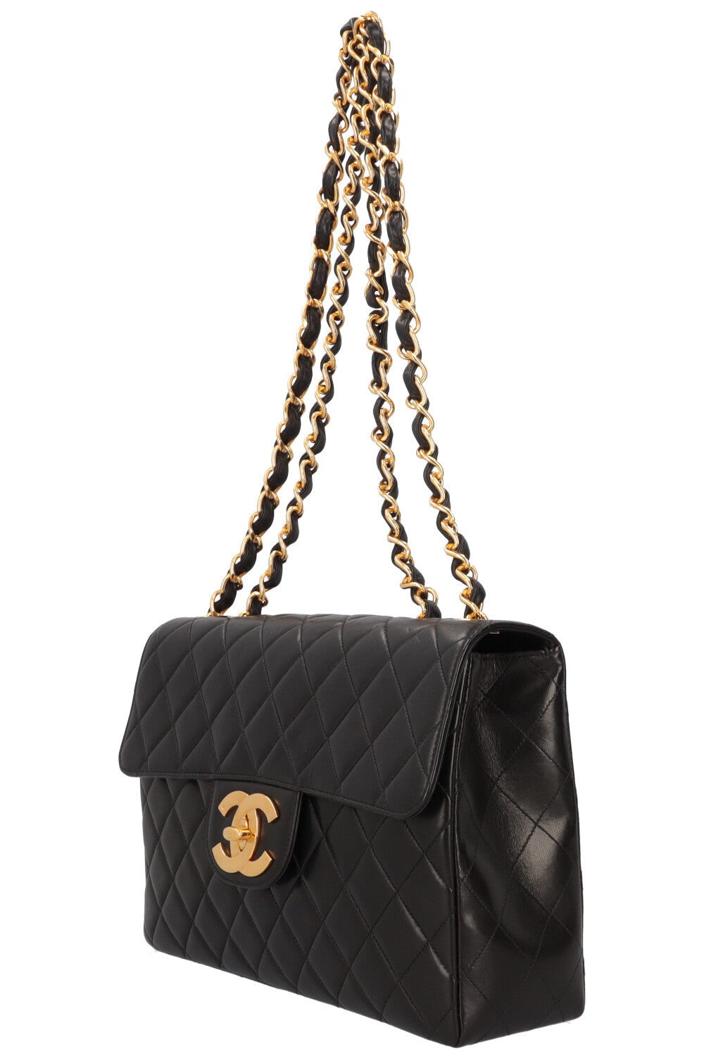 CHANEL Vintage Classic Single Flap Jumbo Noir