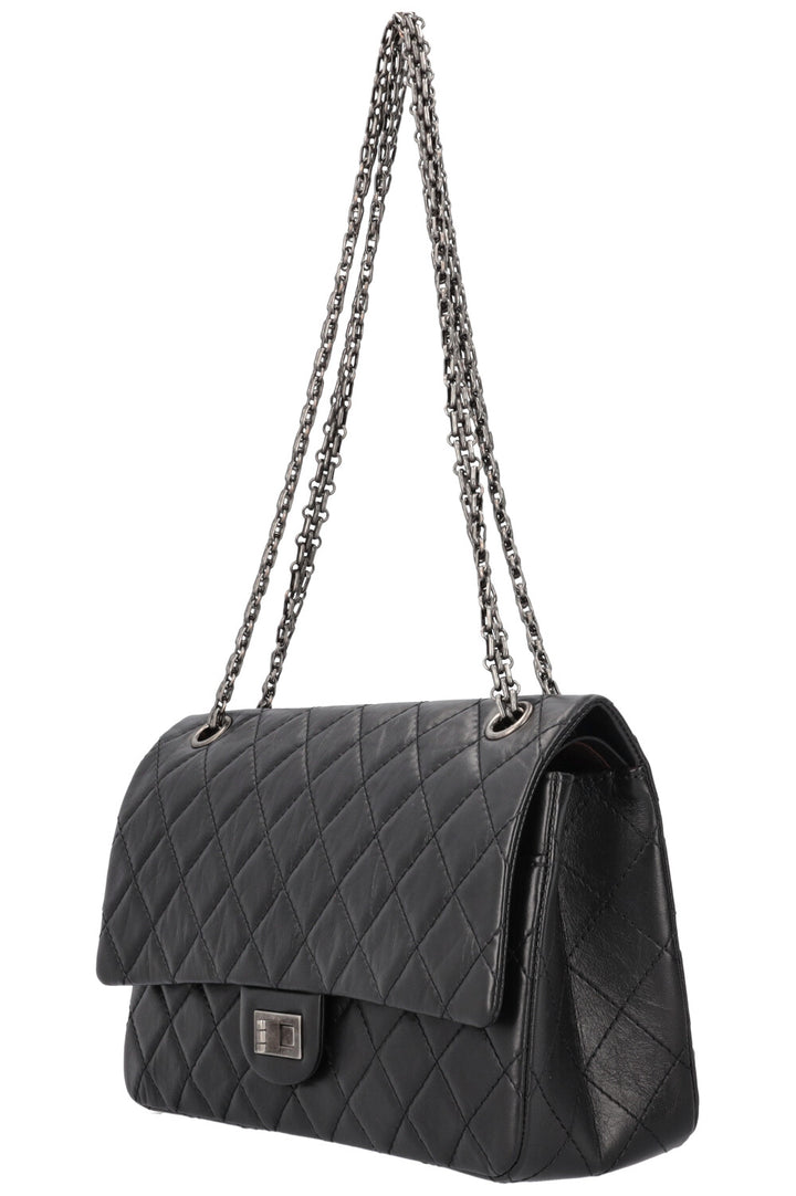 CHANEL 2.55 Réédition Sac bandoulière moyen Noir