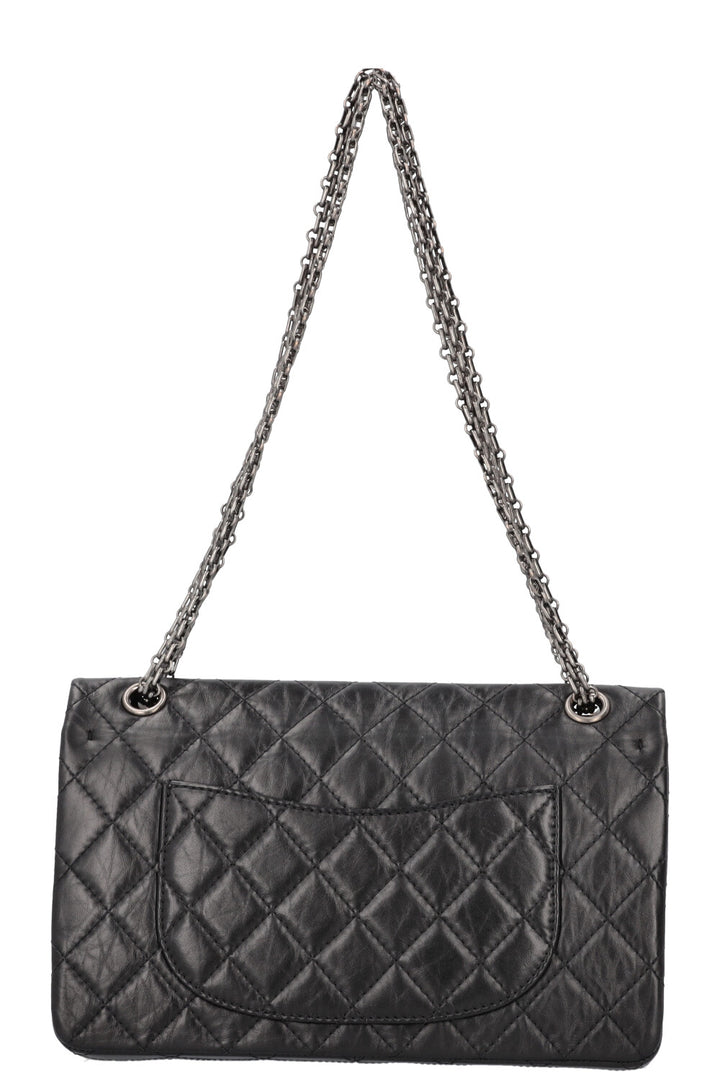 CHANEL 2.55 Réédition Sac bandoulière moyen Noir