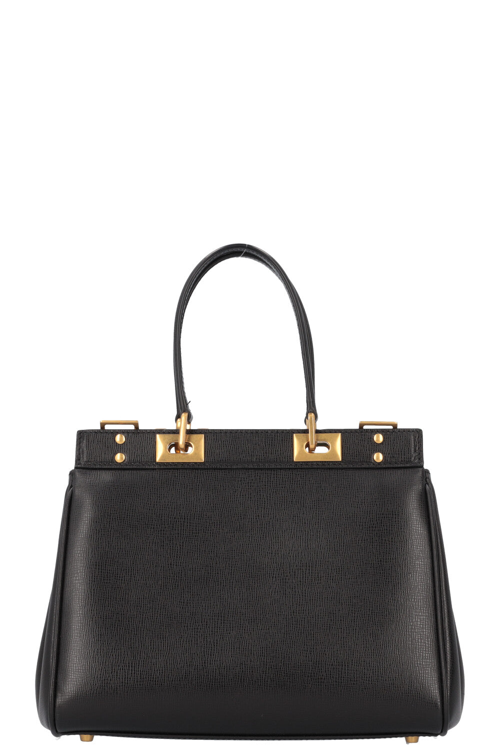 VALENTINO Rockstud Alcove Bag Leather Black Gold