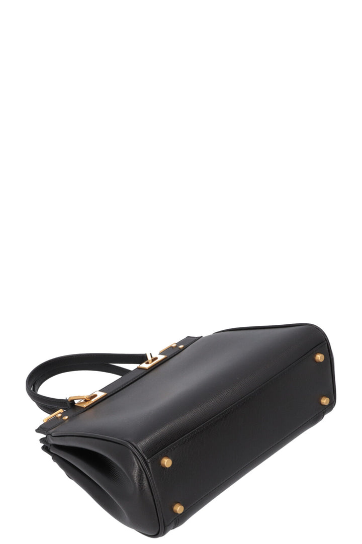 VALENTINO Rockstud Alcove Bag Leather Black Gold