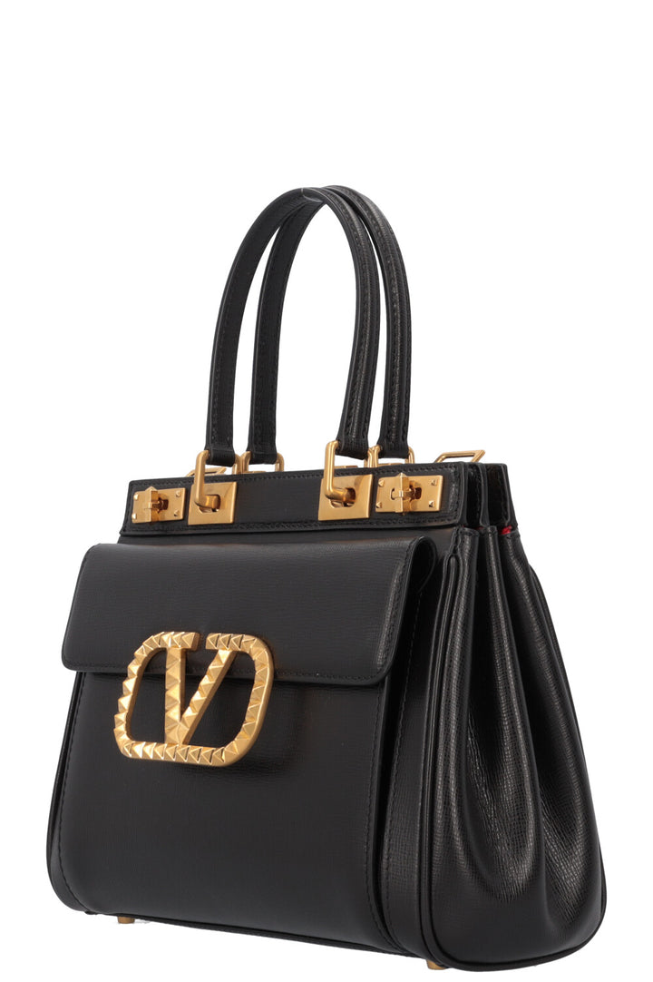 VALENTINO Sac Rockstud Alcove Cuir Noir Or