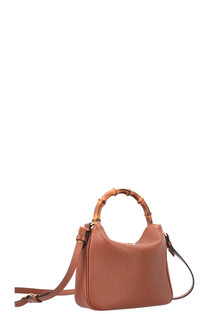 GUCCI Petit sac Diana Cuir Marron