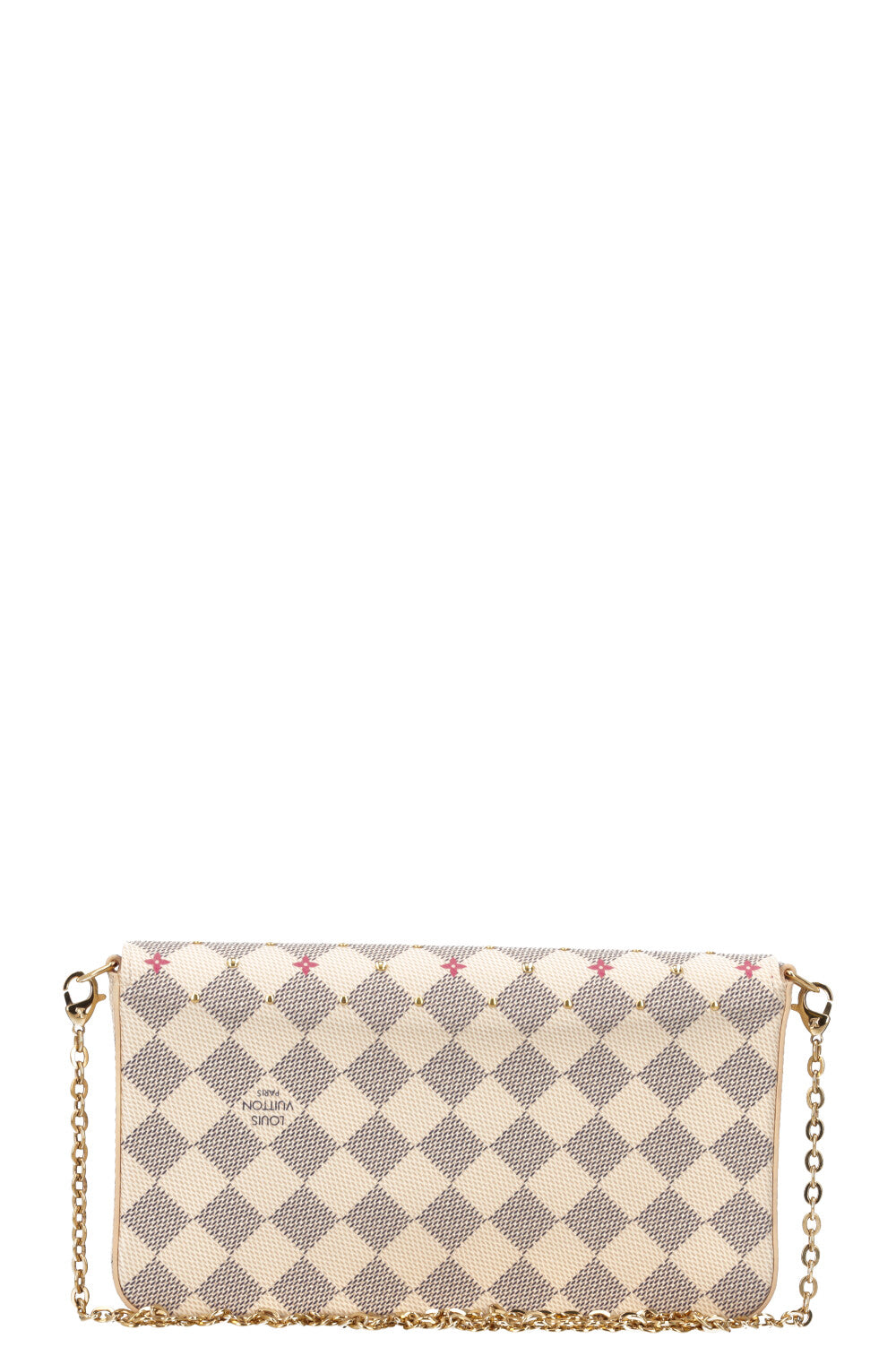 LOUIS VUITTON Pochette Felicie Bag Damier Azur Studs