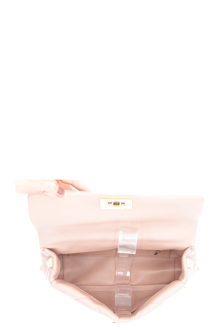 VALENTINO Roman Stud Top Handle Bag Nude