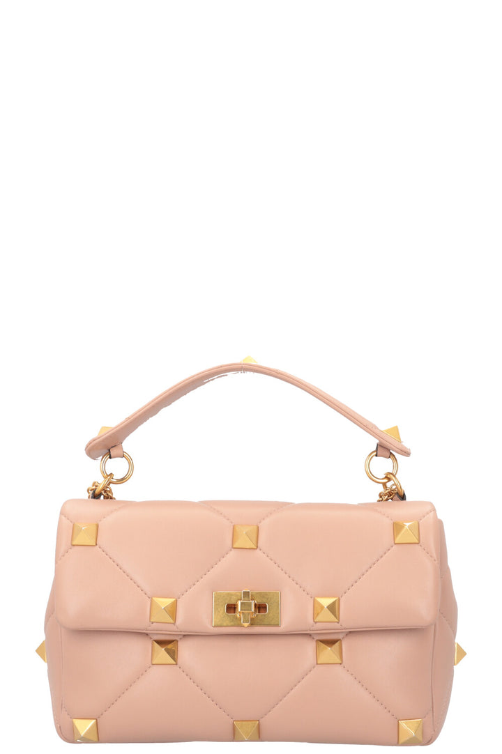 VALENTINO Roman Stud Top Handle Bag Nude