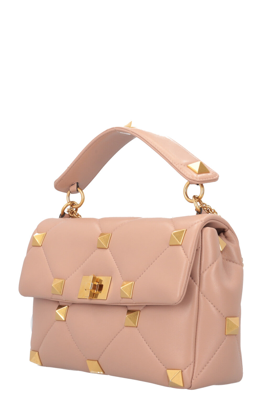 VALENTINO Roman Stud Top Handle Bag Nude