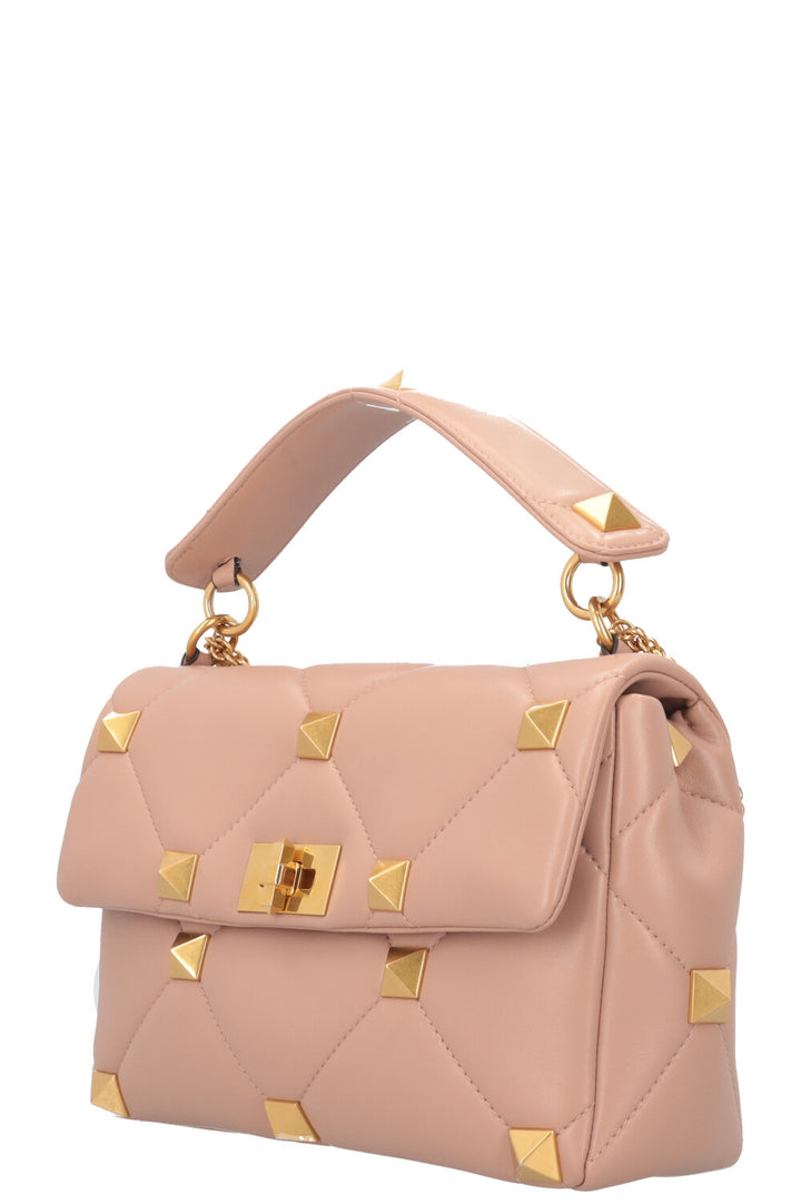 VALENTINO Roman Stud Top Handle Bag Nude