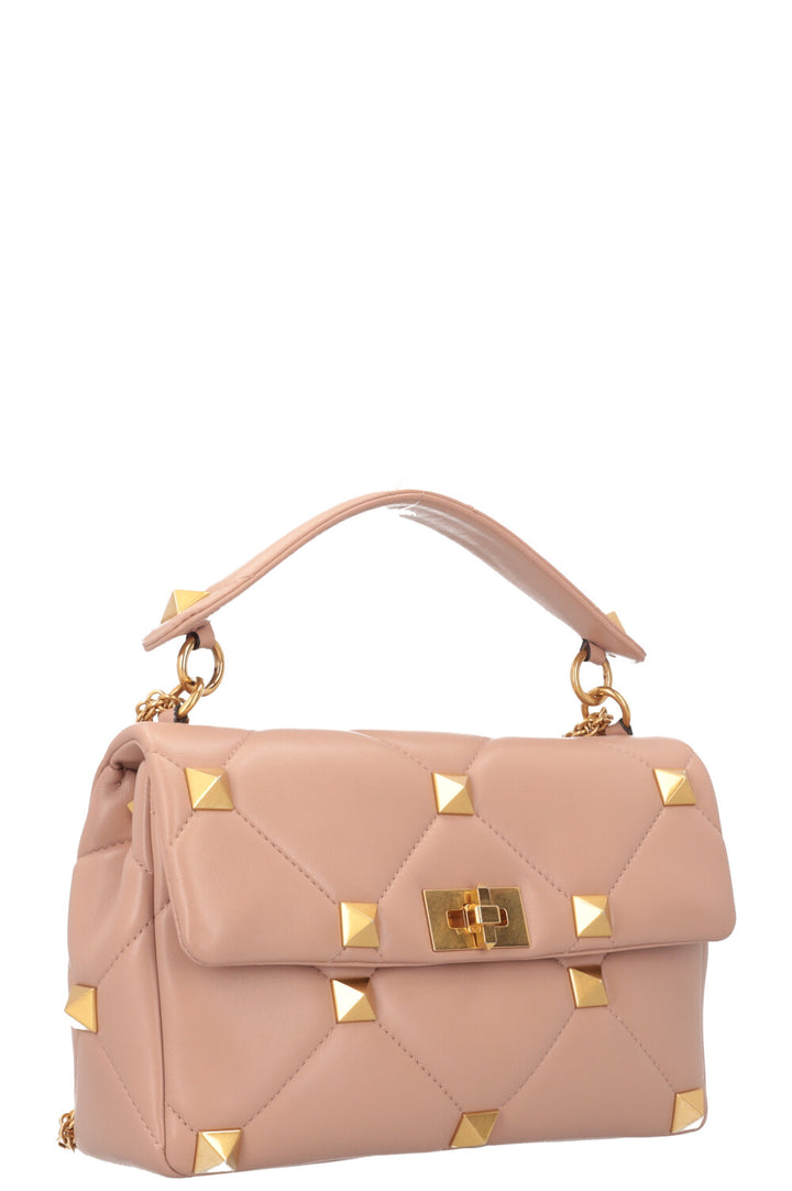 VALENTINO Roman Stud Top Handle Bag Nude