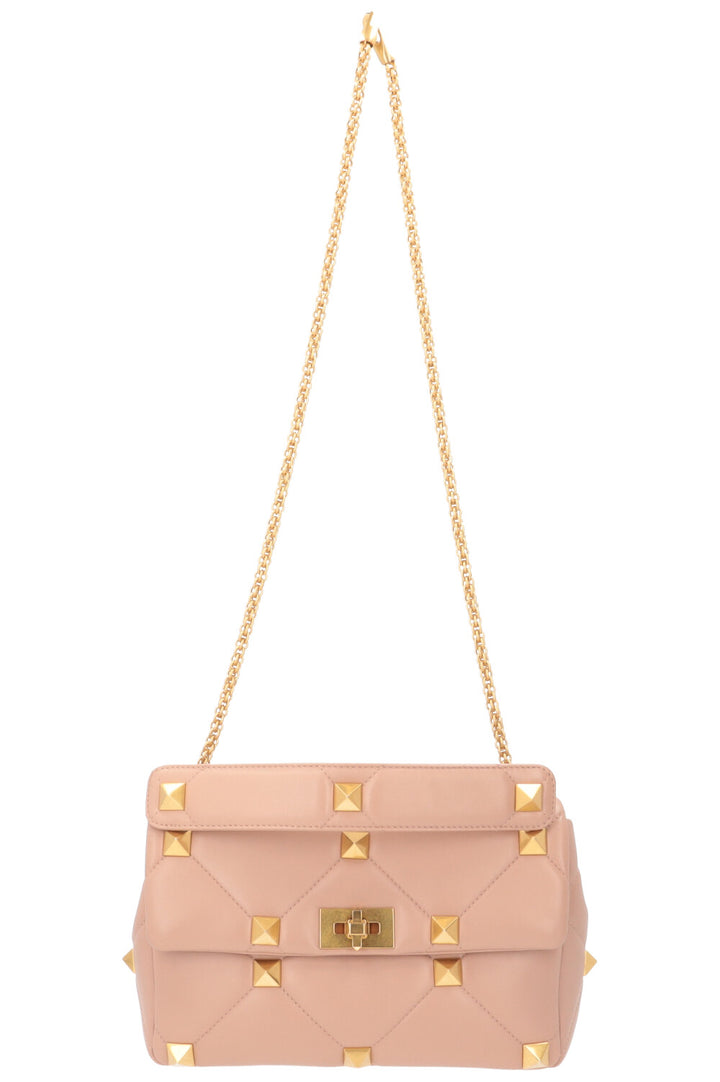 VALENTINO Roman Stud Top Handle Bag Nude