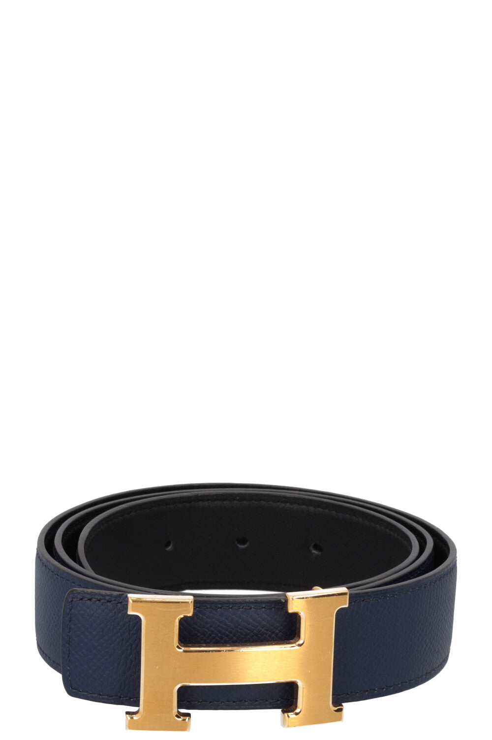 HERMÈS Constance H 32 Belt Bleu Noir Epsom