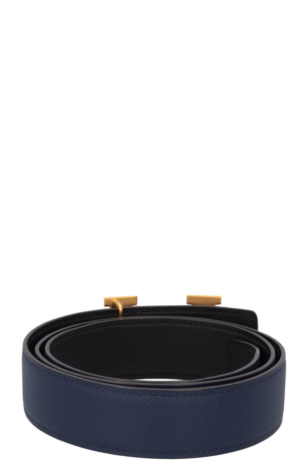 HERMÈS Constance H 32 Belt Bleu Noir Epsom