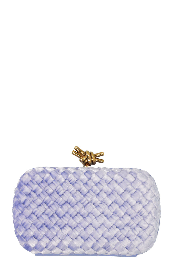 BOTTEGA VENETA Knot Clutch Intrecciato Velour Purple