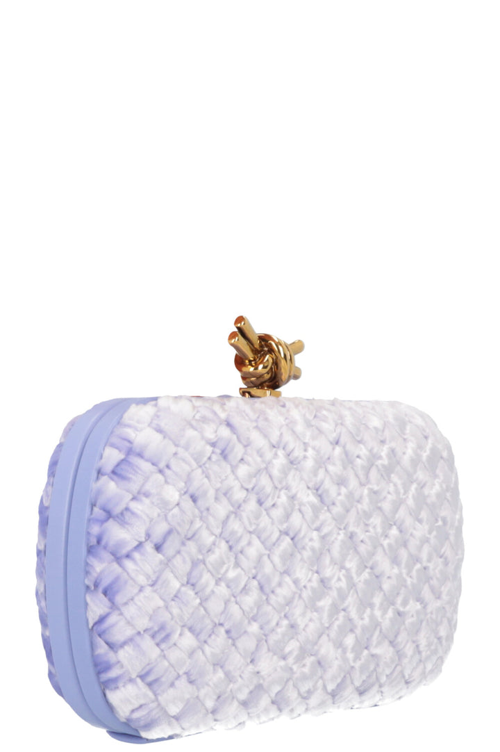 BOTTEGA VENETA Knot Clutch Intrecciato Velour Purple