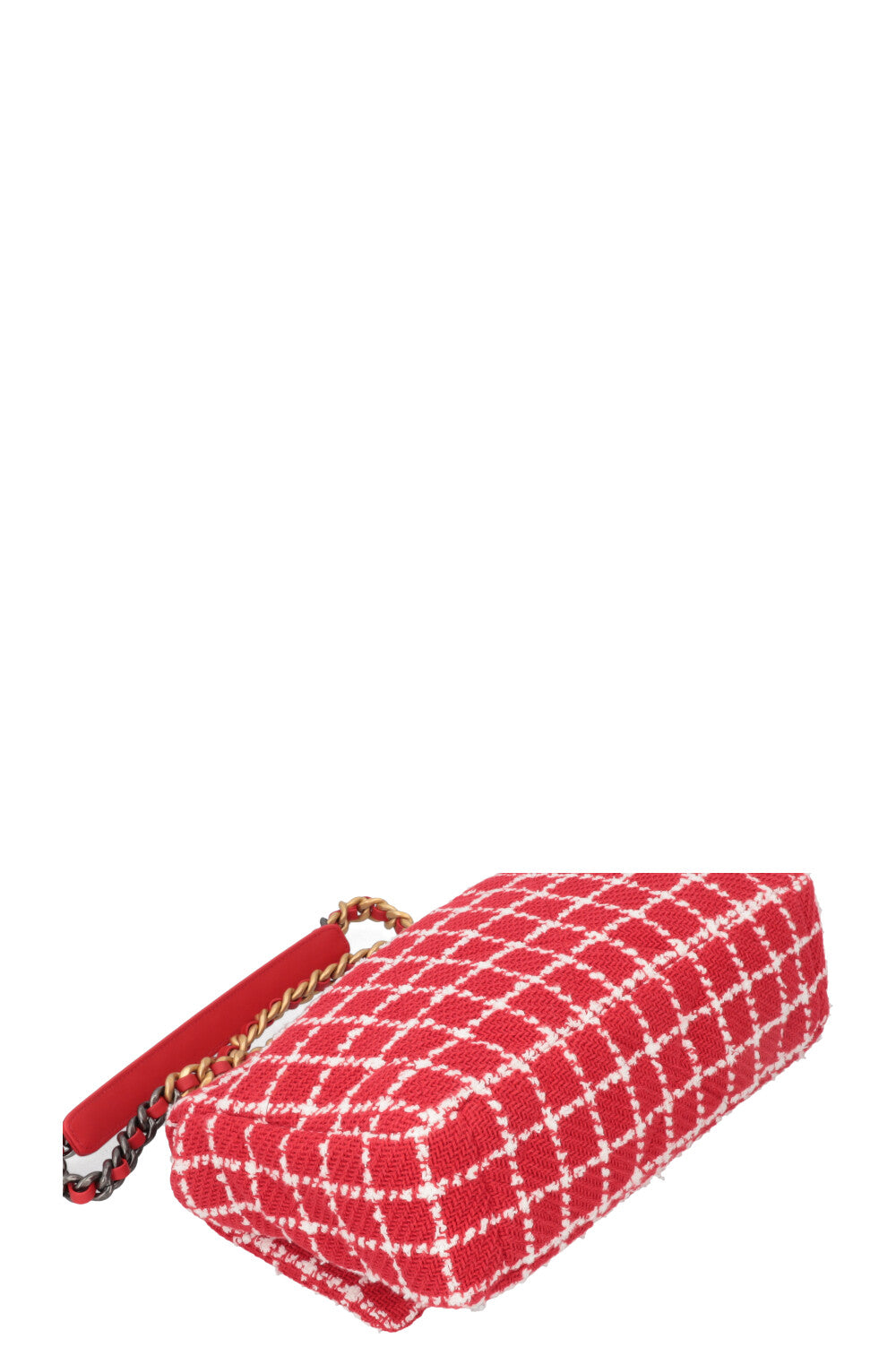 CHANEL 19 Tweed Large Crossbody Bag Red White