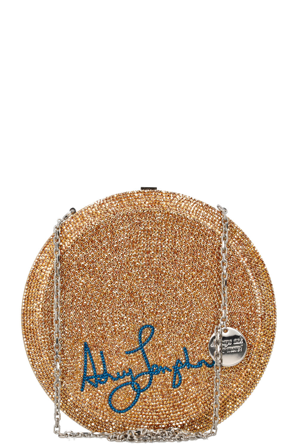 JUDITH LEIBER Crystal Caviar Tin Bag