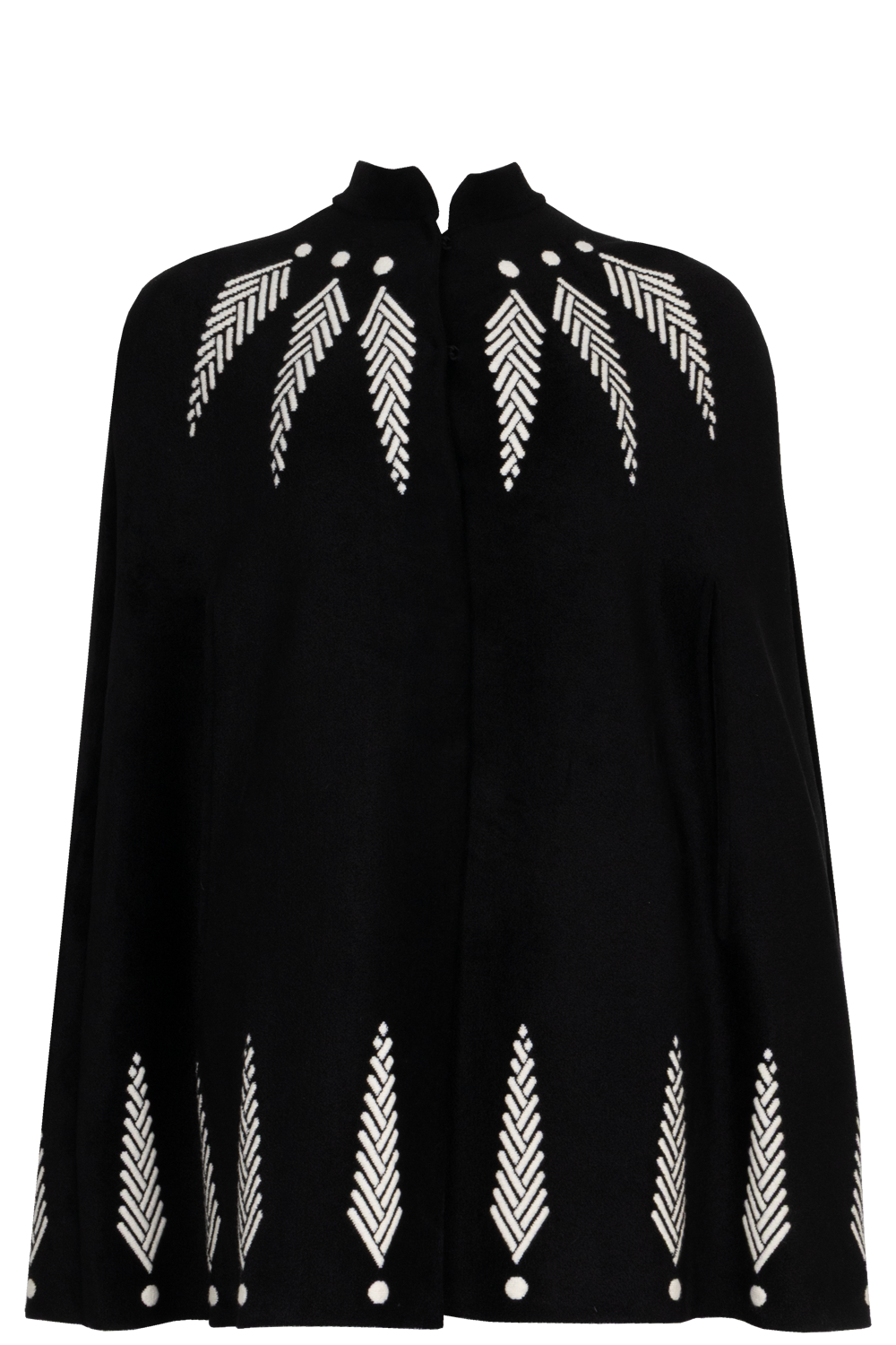 ALEXANDER MCQUEEN Cape Wool Black Ivory