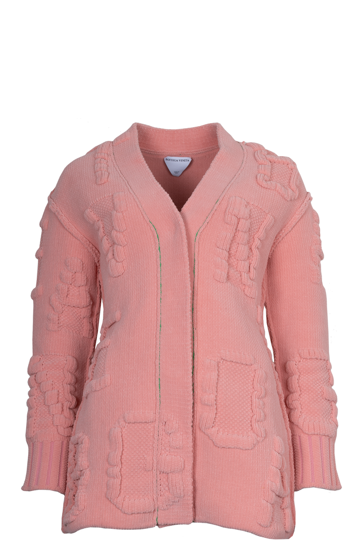 BOTTEGA VENETA Chenille Cardigan Rosa