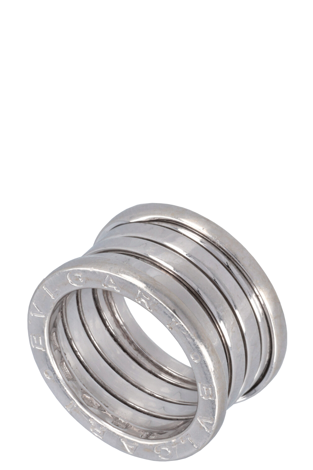 BVLGARI B.Zero 4 Band Ring White Gold