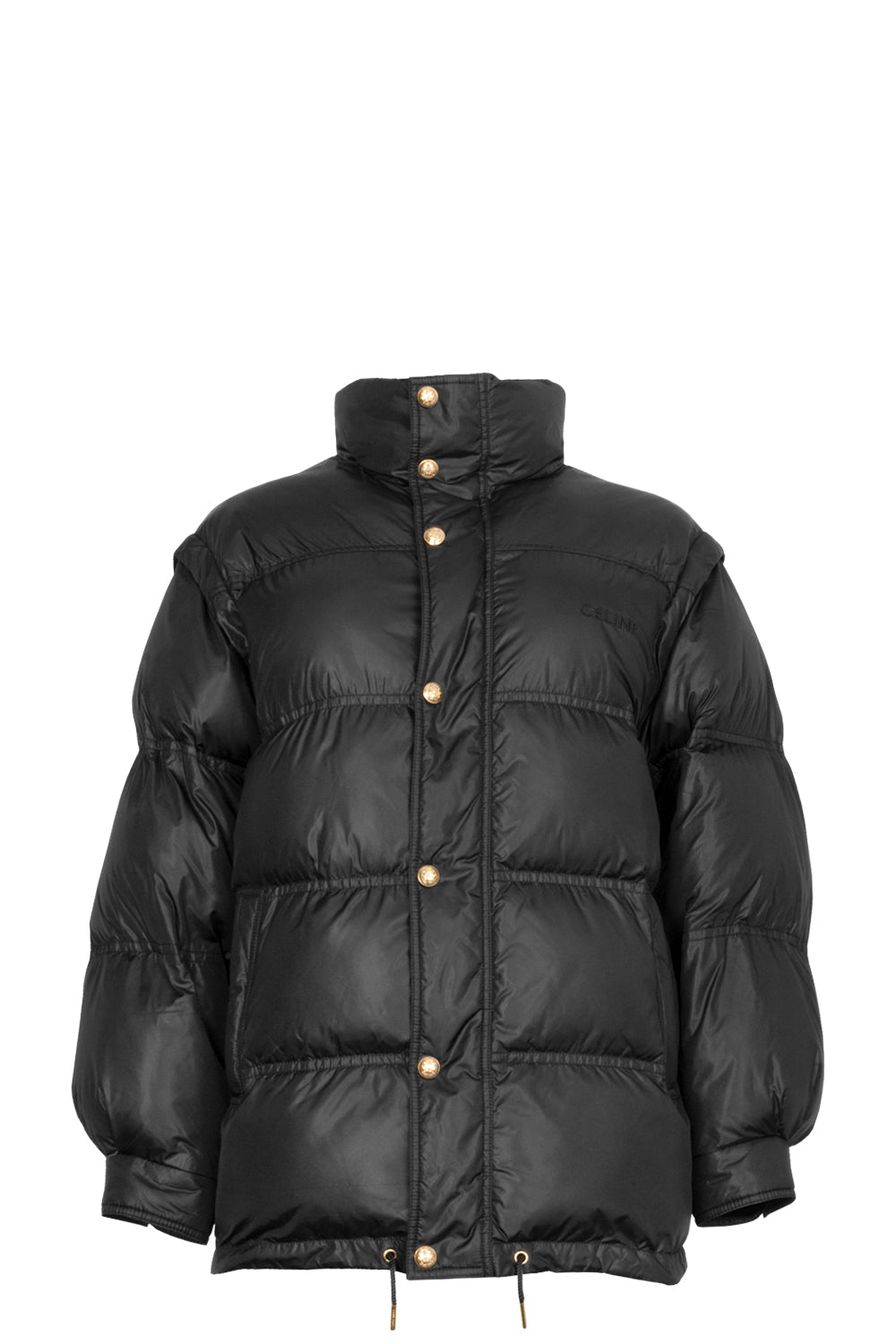 CELINE Detachable Sleeve Puffer Jacket Black