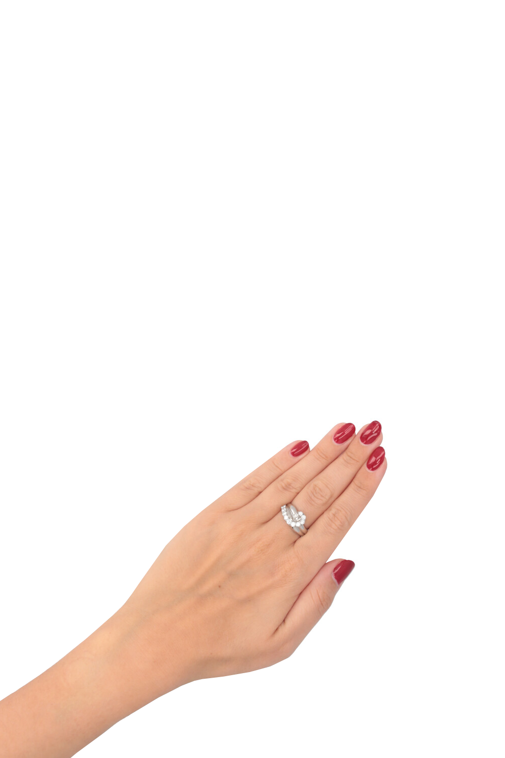 CELINE Macadam Design Triomphe Diamond Ring