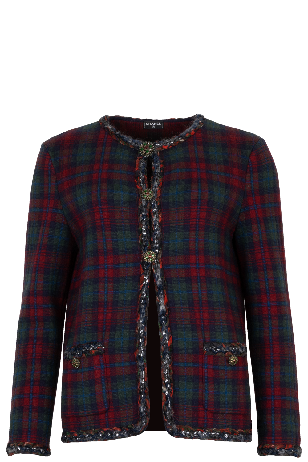 CHANEL Paris Edinburgh Tartan Cashmere Jacket