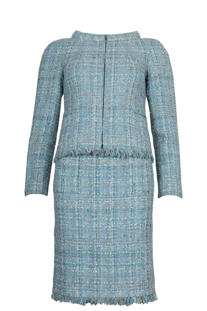 CHANEL Two Piece Fantasy Tweed Light Blue Cruise 2010