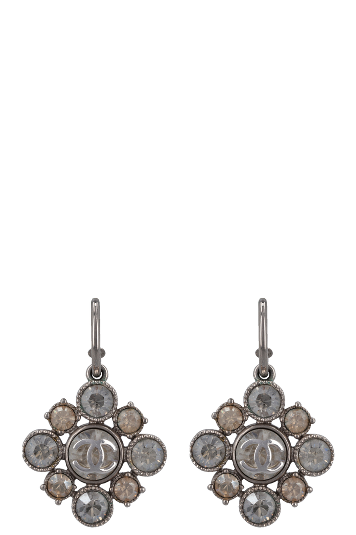 CHANEL 2009 CC Earrings Crystals