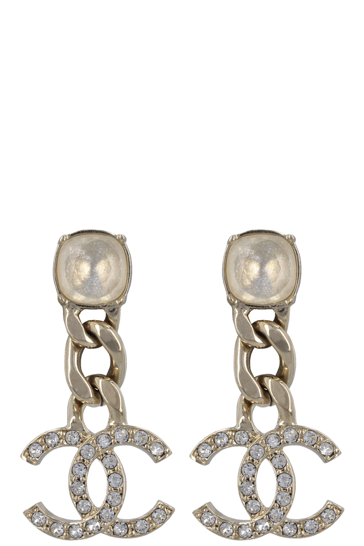 CHANEL 2023 CC Chain Earrings Gold