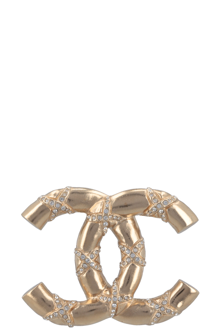 CHANEL CC Brooch Gold 2021