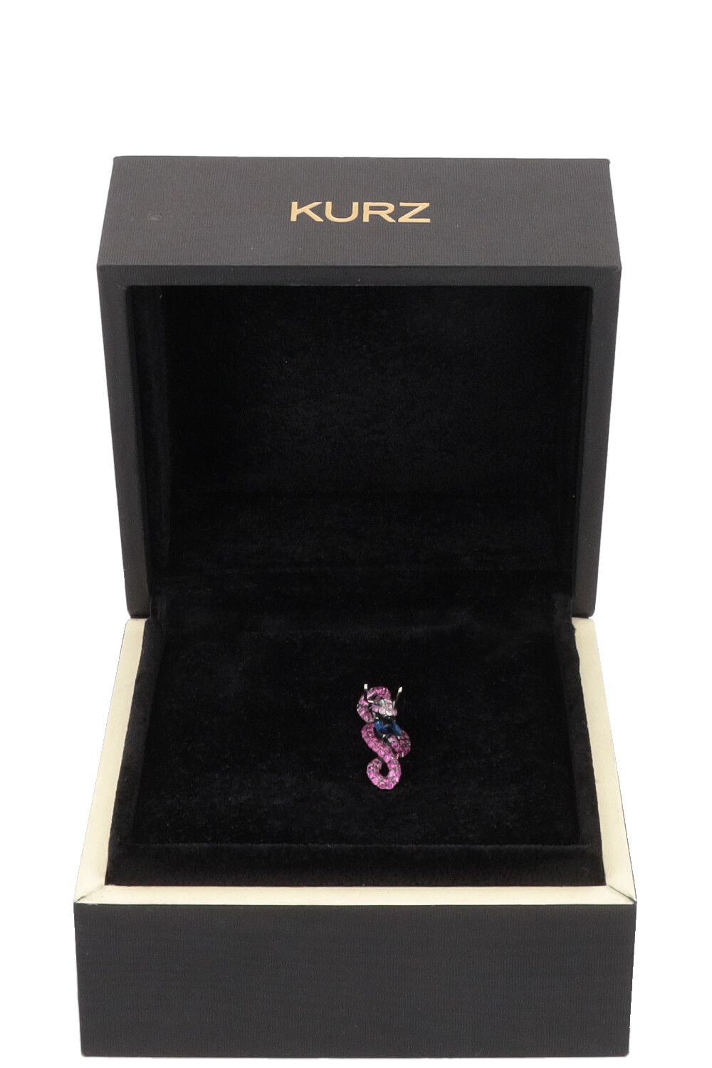 KURZ Snake Pendant White Gold Saphires